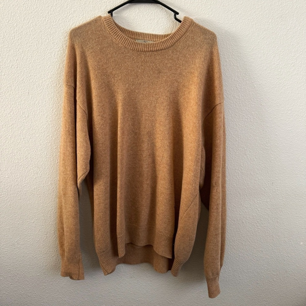 Vintage Valentino Studio tan pure wool knit sweater size extra large
